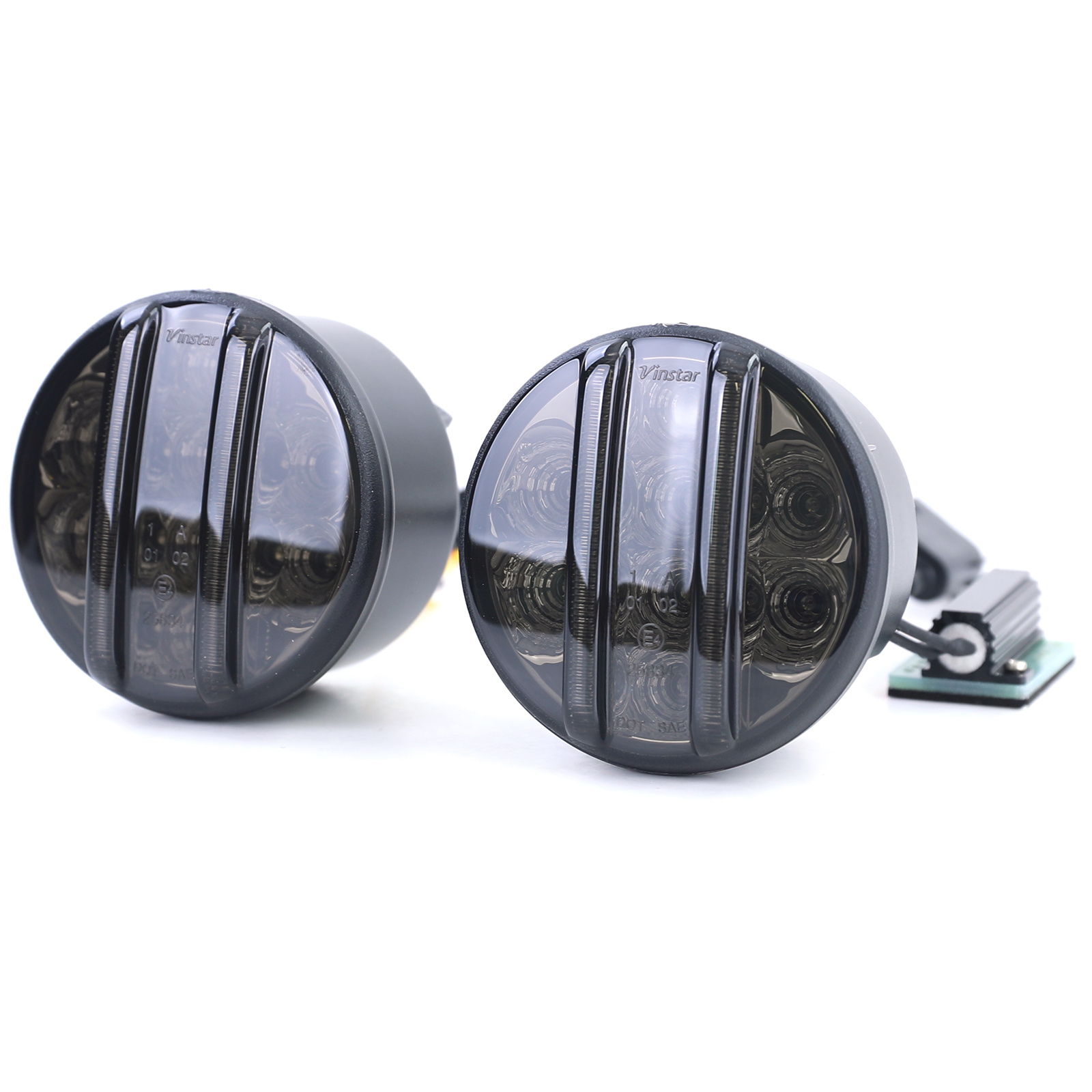 Knipperlichten - voor Jeep Wrangler - voorkant - L en R - zwart
