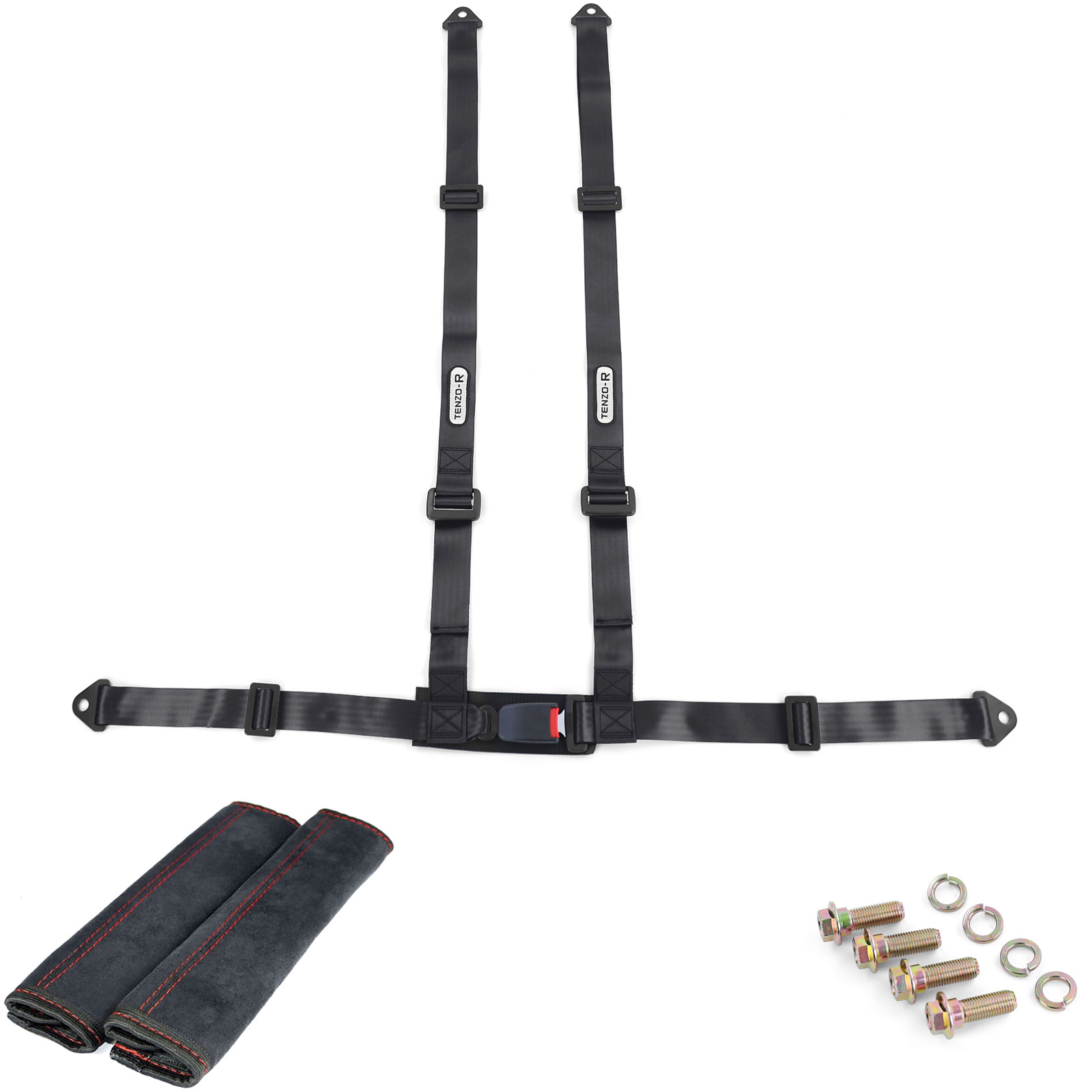 Tenzo-R - autogordel - 4 punts - sportgordel - zwart