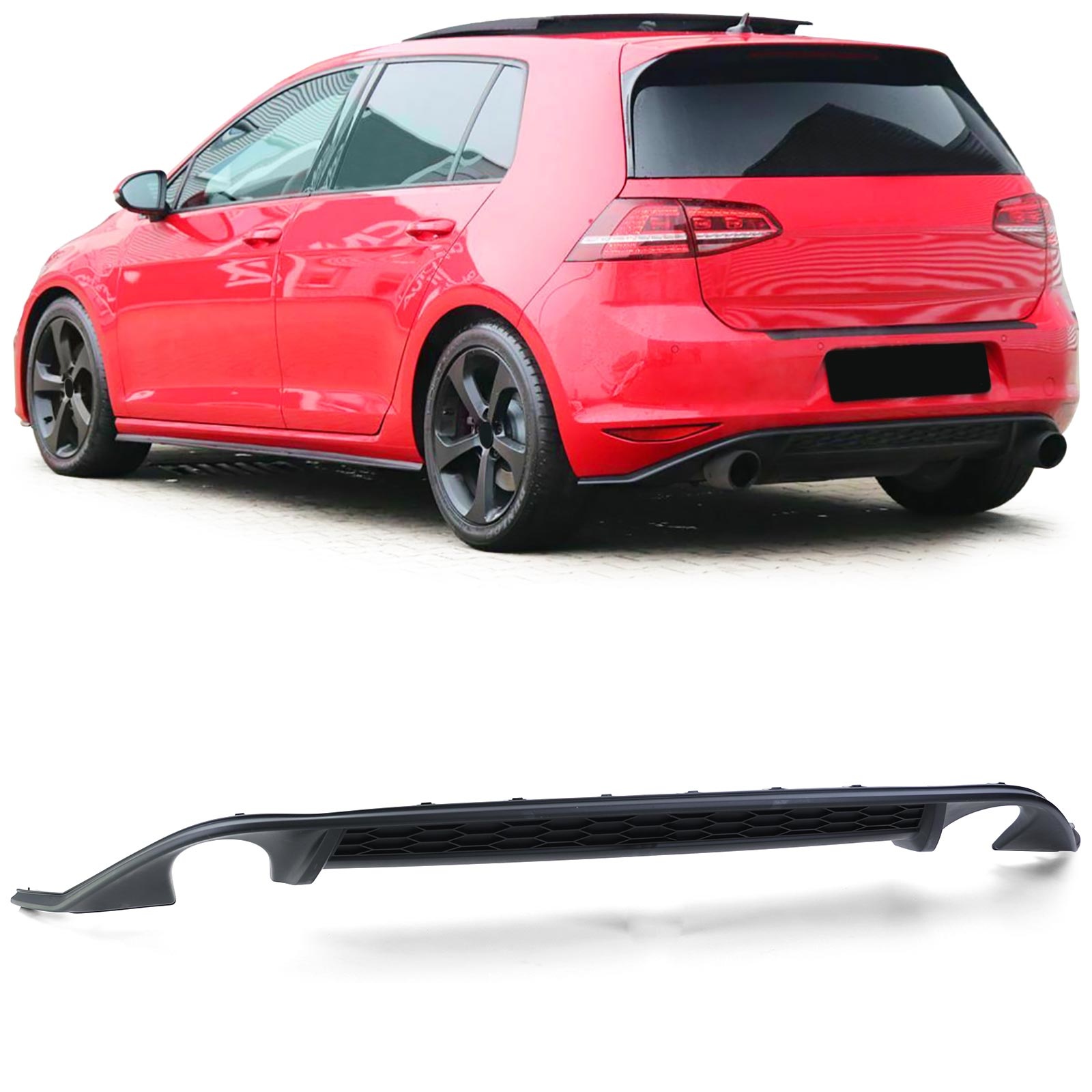 Achterbumper diffuser - geschikt voor VW Golf 7 Limo 2012-2017