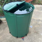 Regenton - opvouwbaar - met aftapkraak - 98x70 cm - 380 liter