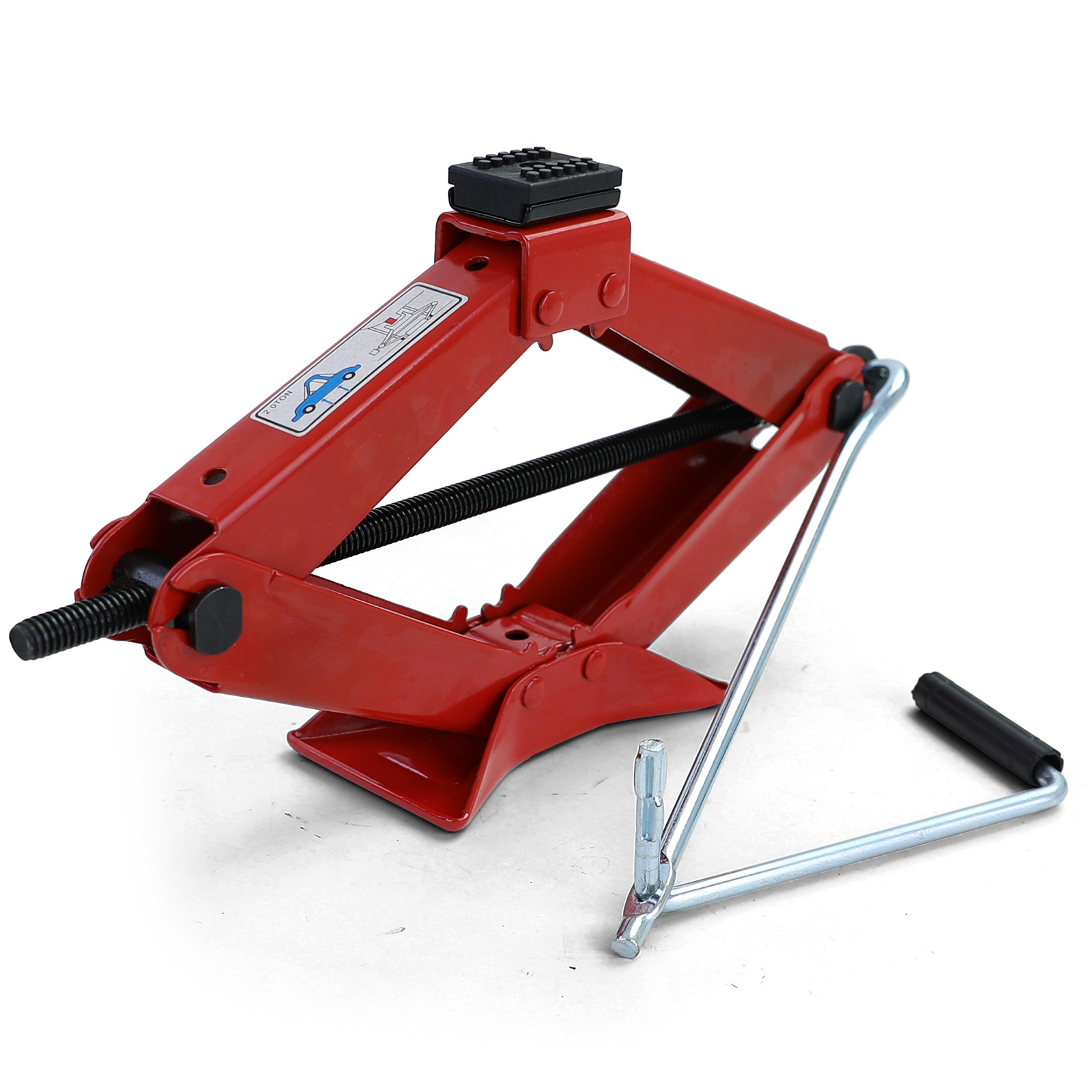Schaarkrik - met handslinger - 430x110x90 mm - rood