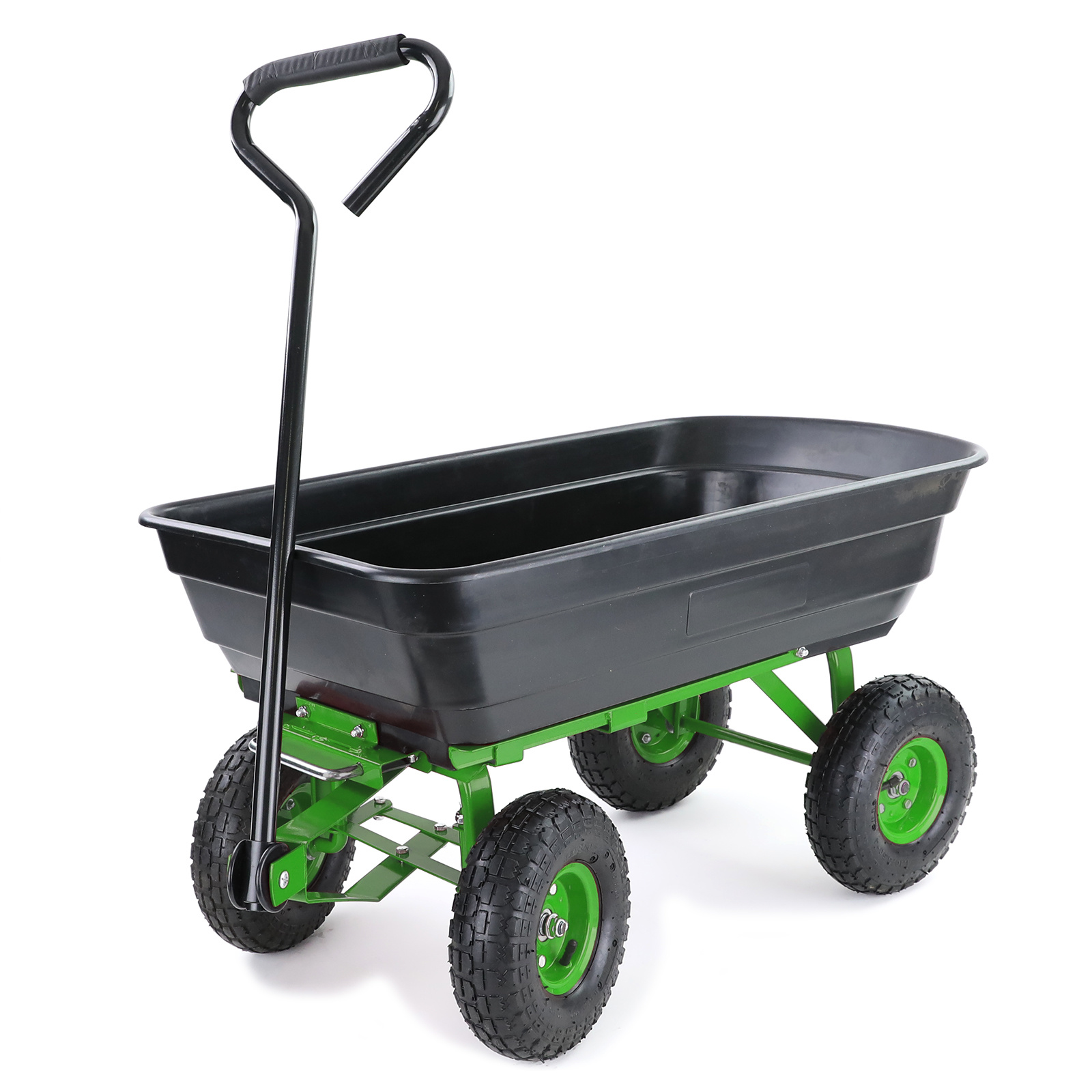 Bolderkar - kantelfunctie - 115x54x50 cm - zwart groen