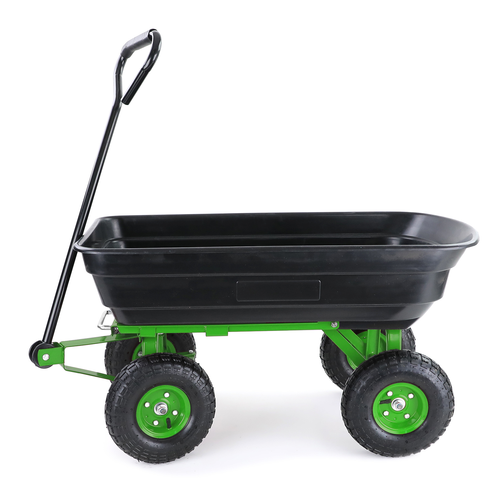 Bolderkar - kantelfunctie - 115x54x50 cm - zwart groen