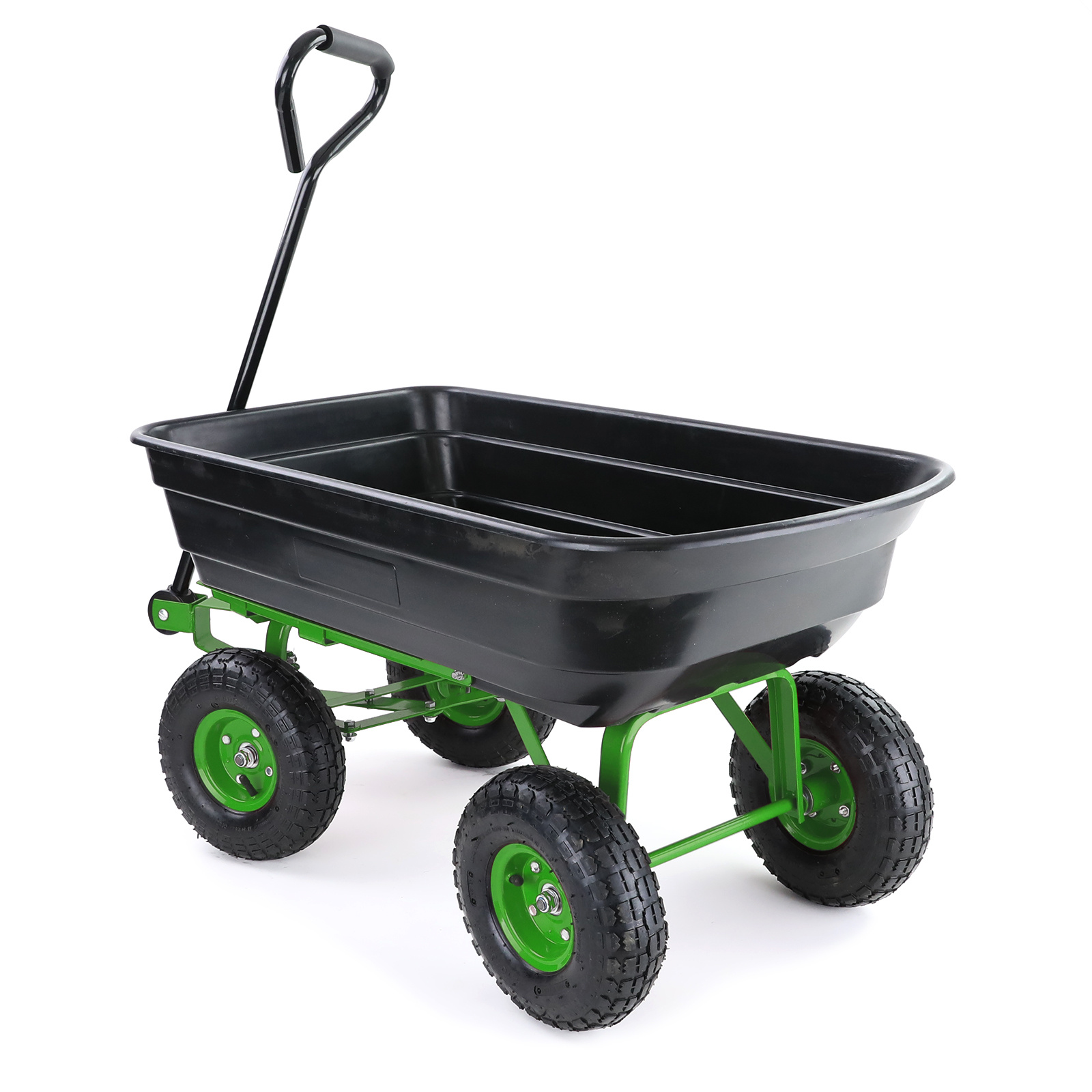 Bolderkar - kantelfunctie - 115x54x50 cm - zwart groen