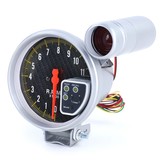 Toerenteller - schakellampje met beugel - 5'' - carbon