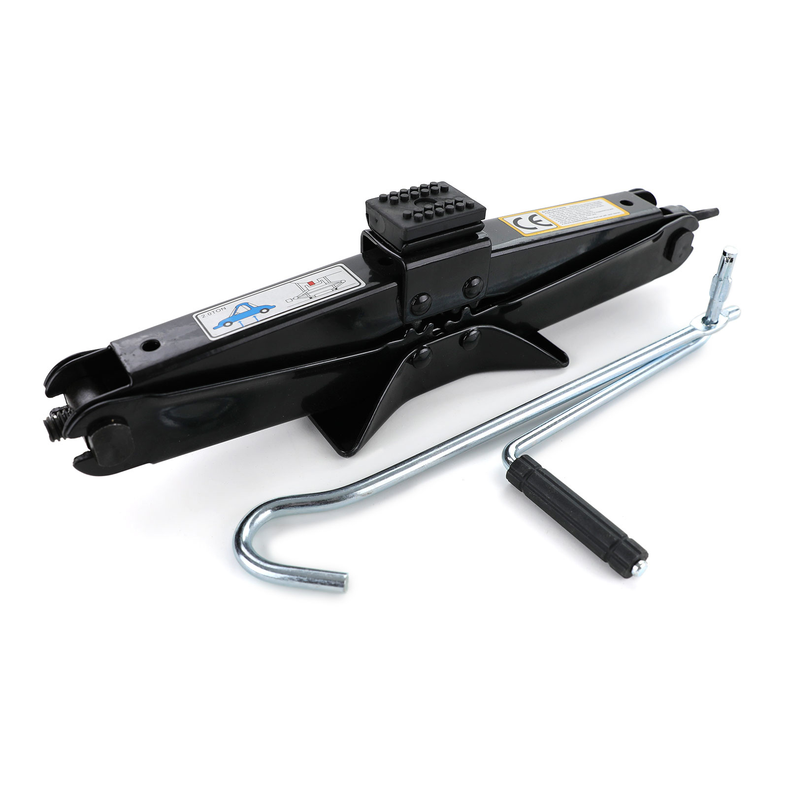 Schaarkrik - met handslinger - 430x110x90 mm - zwart