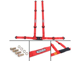 Tenzo-R - autogordel - 4 punts - sportgordel - rood