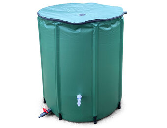Regenton - opvouwbaar - met aftapkraak - 88x50 cm - 160 liter