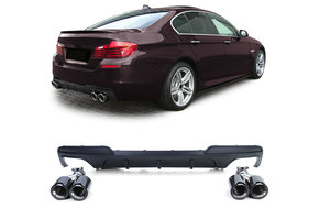 Achterbumper diffuser - met 4 eindpijpen - geschikt voor BMW F10 F11 2010-2017