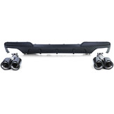 Achterbumper diffuser - met 4 eindpijpen - geschikt voor BMW F10 F11 2010-2017