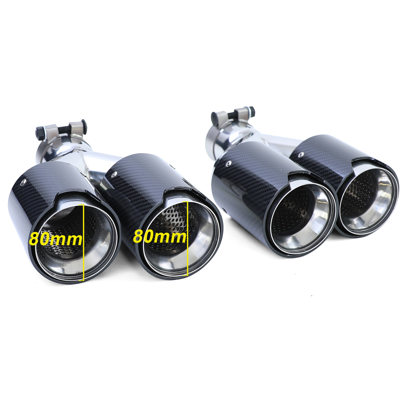 Achterbumper diffuser - met 4 eindpijpen - geschikt voor BMW F10 F11 2010-2017