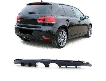 Achterbumper diffuser - dubbele pijp geschikt voor VW Golf 6 1K 2008-2013