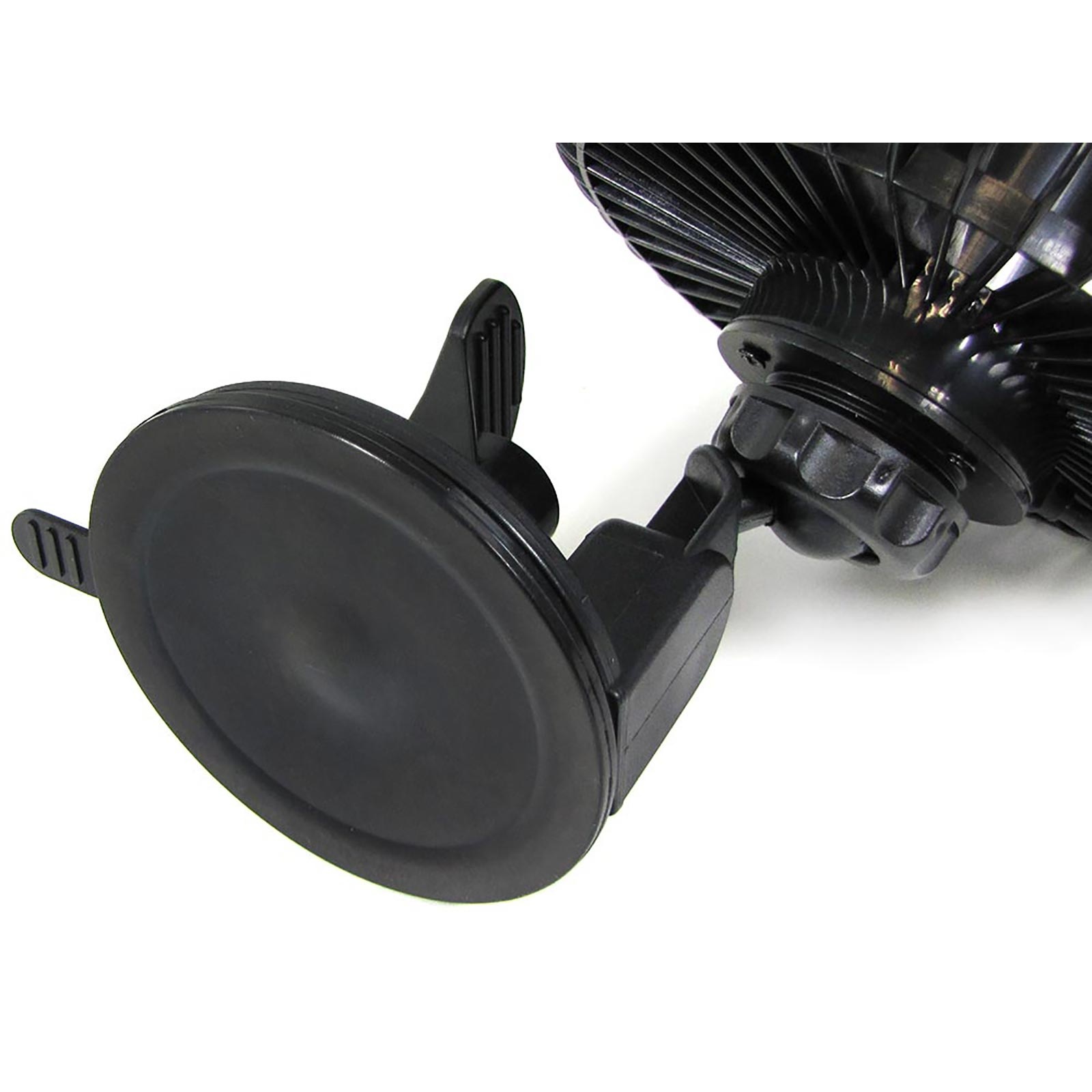 12V ventilator - voor de auto - met zuignap - 15 cm - zwart