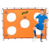 Voetbaldoel -  gatendoek - staal - 213x152x75 cm - oranje