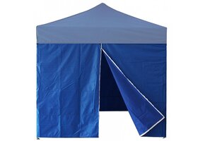 Gardenline - zijwand partytent - 3 x 3m - blauw - 300x193 cm