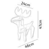 Rendier - 47x46x24cm - energiebesparend - regenboog
