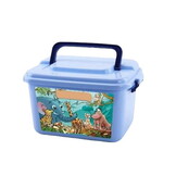 Opbergbox - 28x20.5x18cm - grote en kleine safarifiguren - multicolor