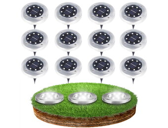 Tuinlampen 12 stuks - 13x11.5cm - LED - RVS