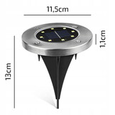 Tuinlampen 12 stuks - 13x11.5cm - LED - RVS