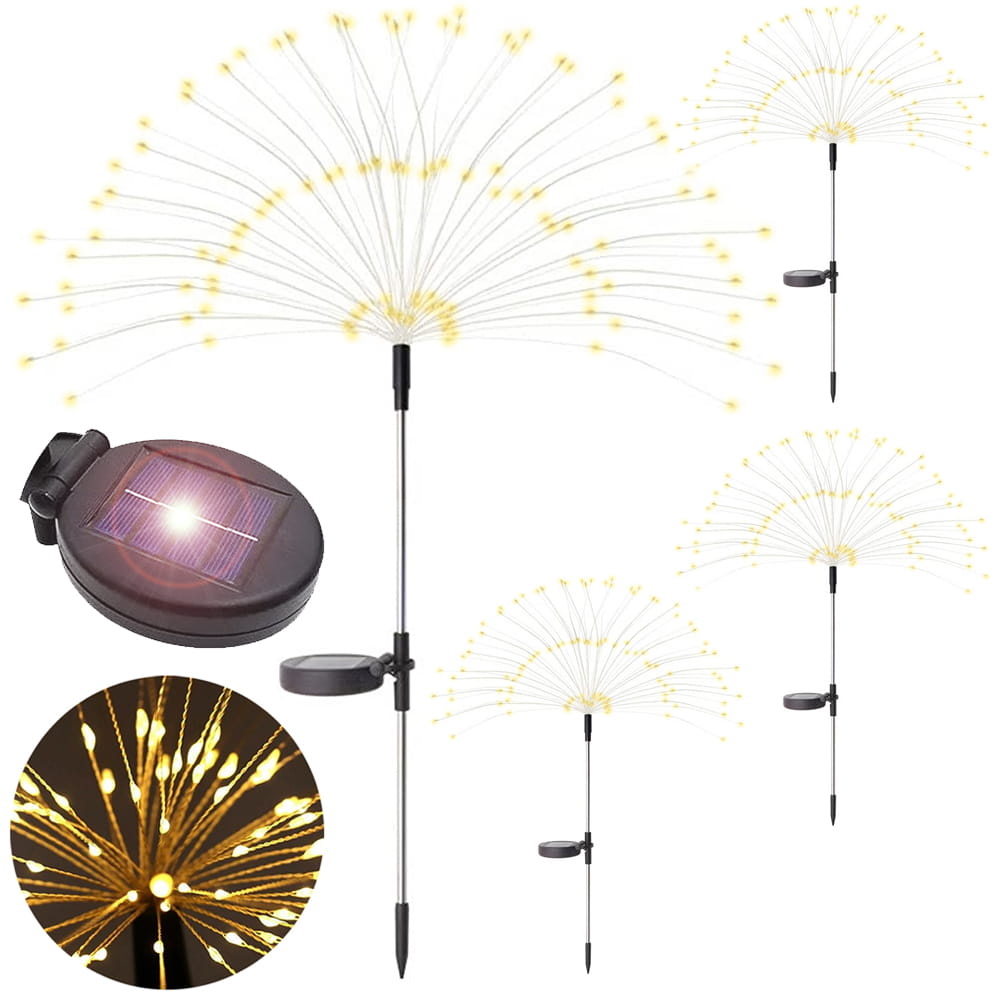 Tuinlampen 4 stuks - 90cm - 90 lichten - warm wit