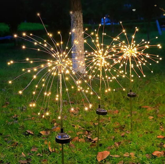 Tuinlampen 4 stuks - 90cm - 90 lichten - warm wit