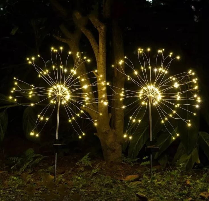 Tuinlampen 4 stuks - 90cm - 90 lichten - warm wit