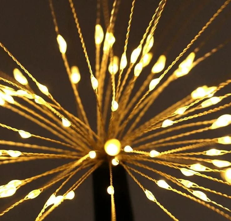 Tuinlampen 4 stuks - 90cm - 90 lichten - warm wit