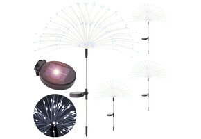 Tuinlampen 4 stuks - 90cm - 90 koud witte LEDs - Solar