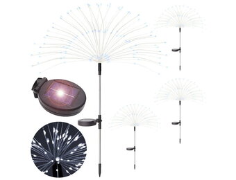 Tuinlampen 4 stuks - 90cm - 90 koud witte LEDs - Solar