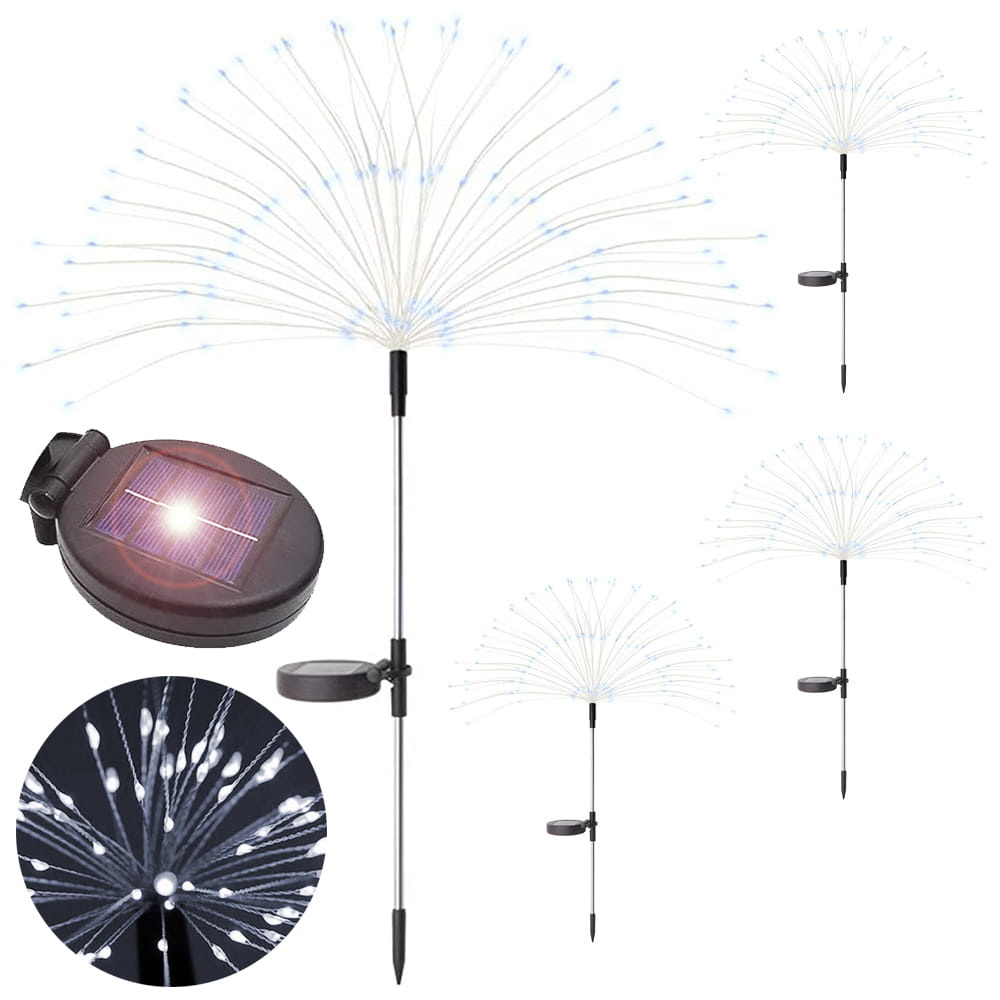 Tuinlampen 4 stuks - 90cm - 90 koud witte LEDs - Solar