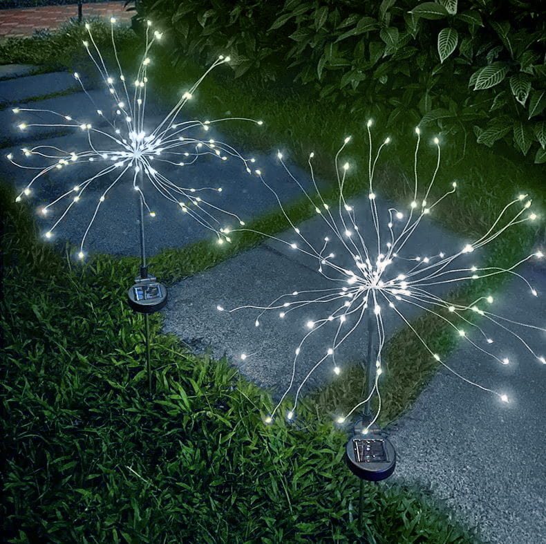 Tuinlampen 4 stuks - 90cm - 90 koud witte LEDs - Solar