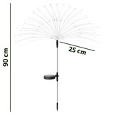 Tuinlampen 4 stuks - 90cm - 90 koud witte LEDs - Solar