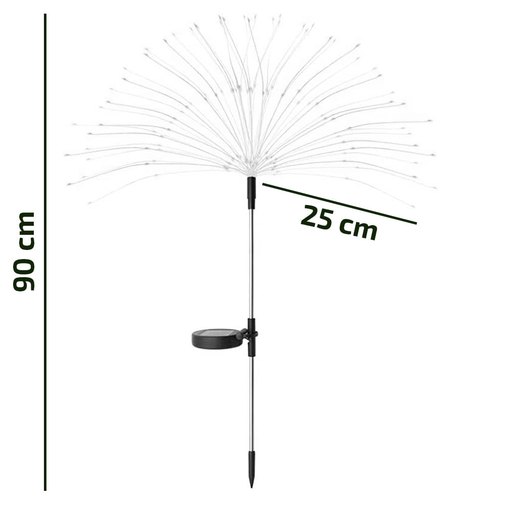 Tuinlampen 4 stuks - 90cm - 90 koud witte LEDs - Solar