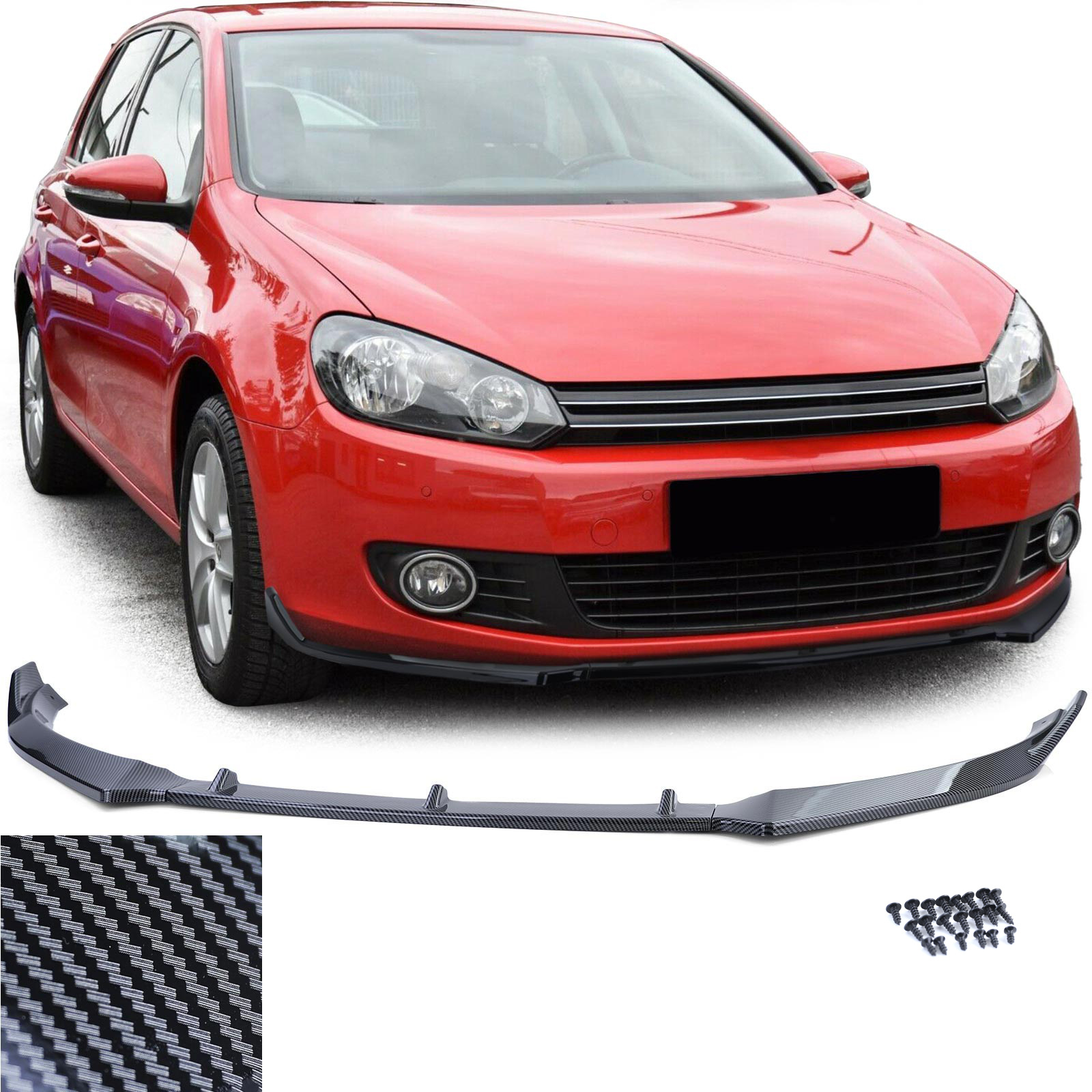 Spoiler - voorspoiler cup lip - geschikt voor VW Golf 6 5K1 2008-2012
