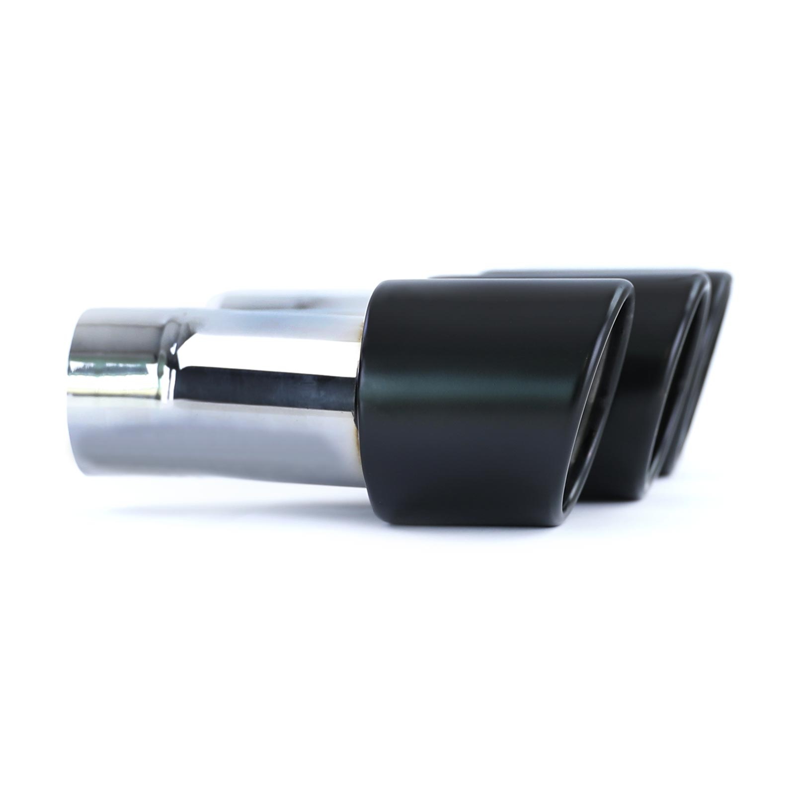 Uitlaatpijpen - universeel - RVS - sportief - 238 mm - matte zwart
