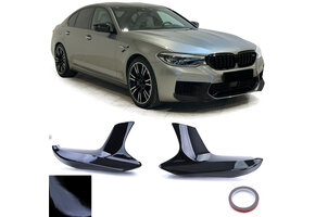 Spoiler - voorspoiler - hoeksplitter geschikt voor BMW M5 F90 2018 - zwart