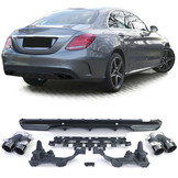 Achterbumper diffuser geschikt voor Mercedes C W205 Sedan 2013-2018