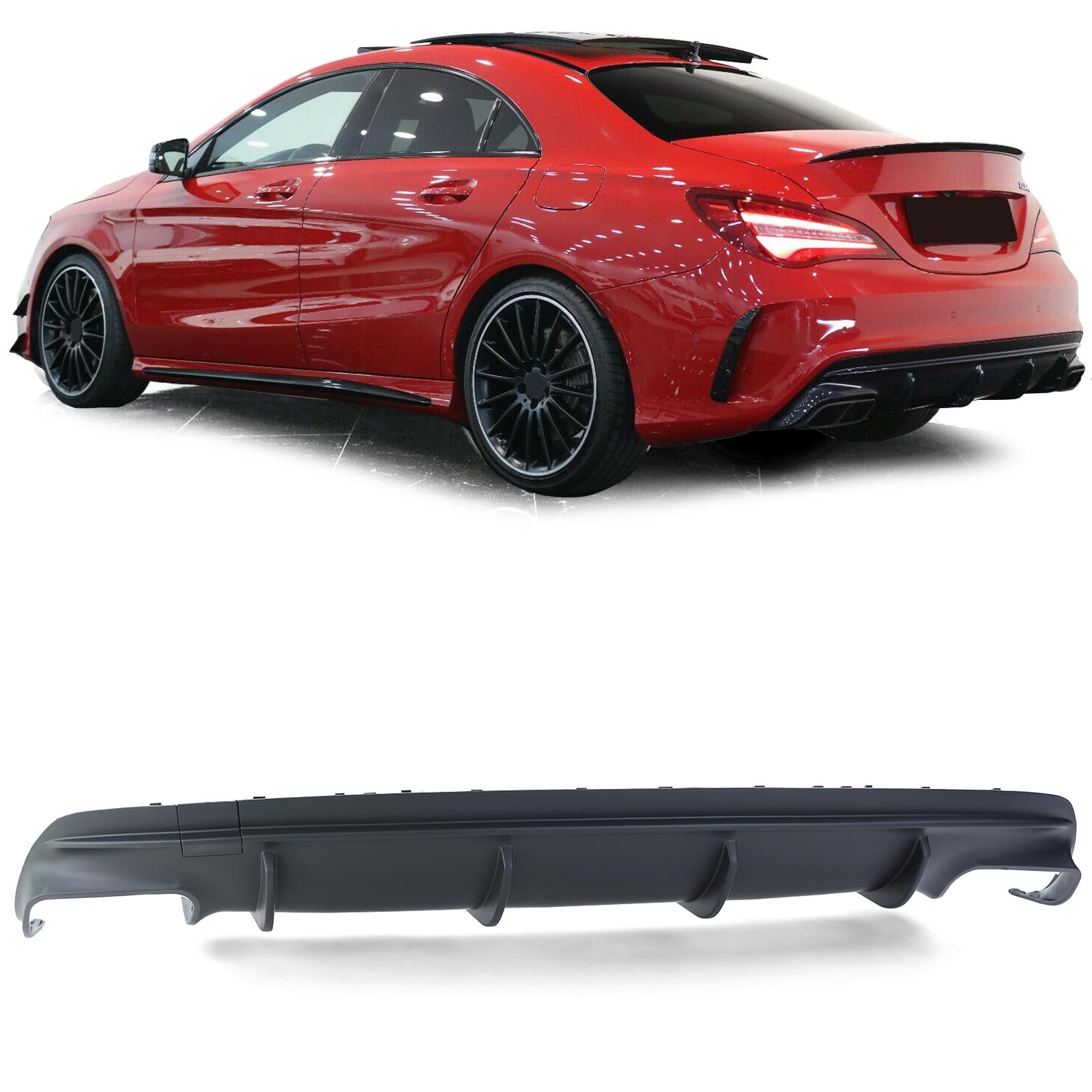 Achterbumper diffuser - voor Mercedes CLA C117 2016-2019