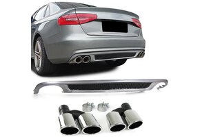 Achterbumper diffuser - voor Audi A4 8K B8 2007-2011