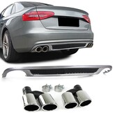 Achterbumper diffuser geschikt voor Audi A4 8K B8 2007-2011