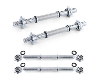 Halterstangen - Ø 25 mm - met veersluiting - 35 cm - chroom