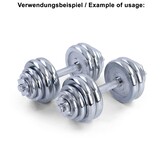 Halterstangen - Ø 25 mm - met veersluiting - 35 cm - chroom