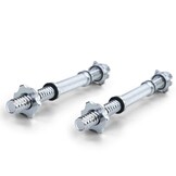 Halterstangen - Ø 25 mm - met veersluiting - 35 cm - chroom