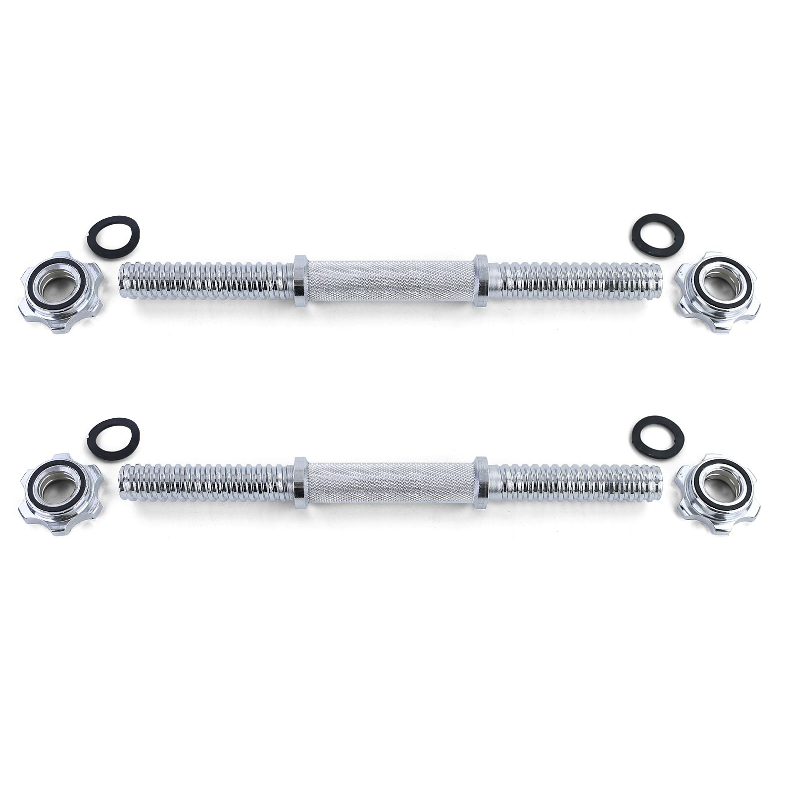 Halterstangen - Ø 25 mm - met veersluiting - 35 cm - chroom
