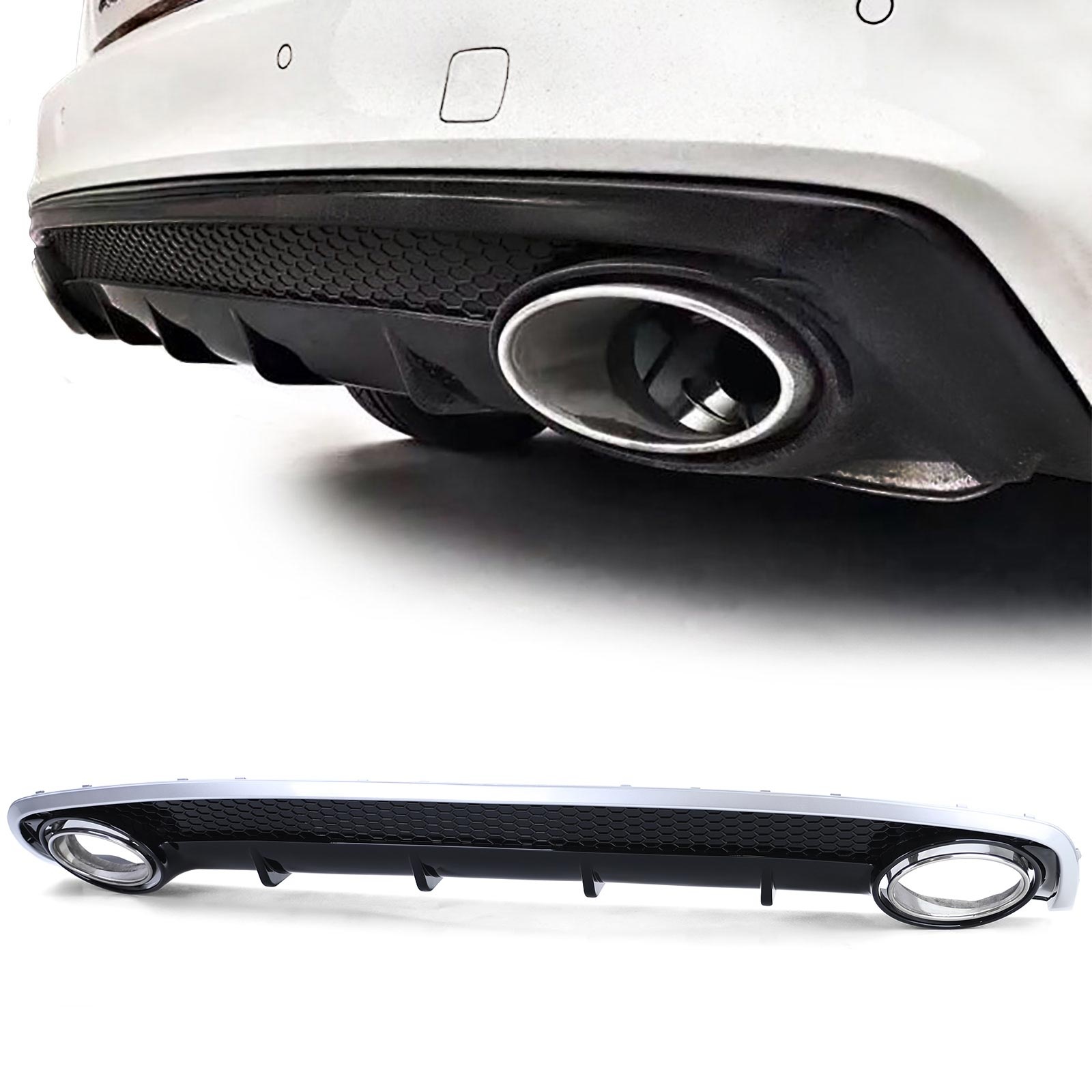 Achterbumper diffuser - voor Audi A4 Sedan / Avant 2011-2015