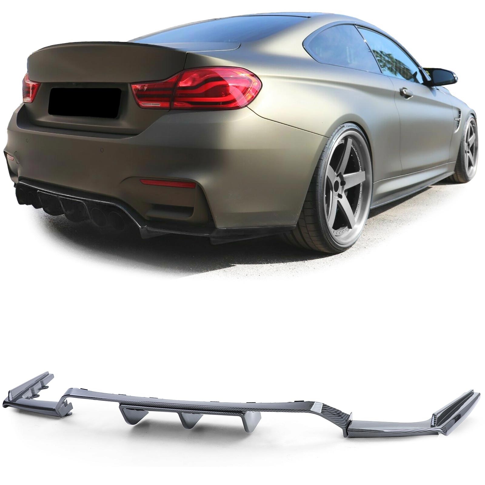 Achterbumper diffuser - voor BMW M3 F80 M4 F82 F83 - vanaf 2014
