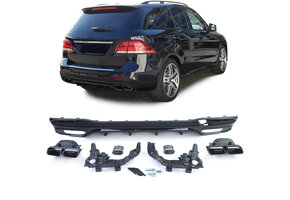 Achterbumper diffuser - geschikt voor Mercedes GLE W166 2015-2018 - PDC