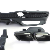 Achterbumper diffuser - geschikt voor Mercedes GLE W166 2015-2018 - PDC