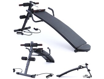 Halterbank - fitnessbank - 150x80x40 cm - zwart