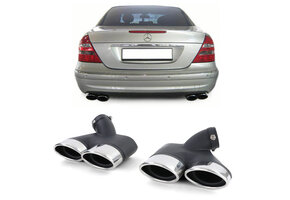Uitlaatpijp geschikt voor Mercedes E-Klasse W211 2002-2008 - Sedan - RVS